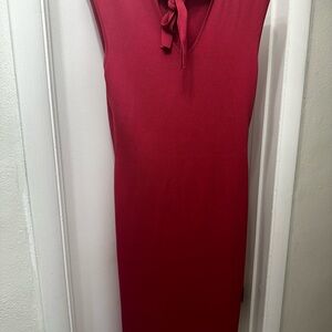Eva Mendes Red bodycon Sleeveless Dress
